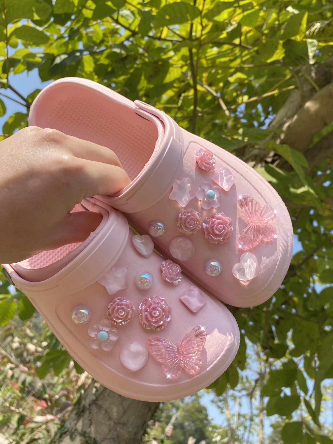 Gardening Tools Pink - 22 개 비치 신발 신발 꽃