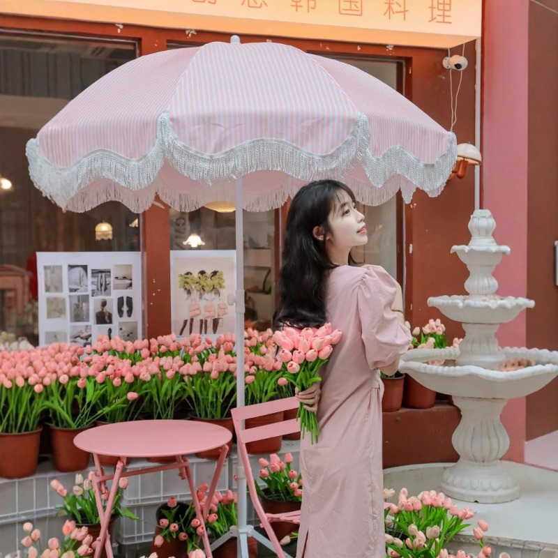 ZBN 핑크 스트라이프 가든 파라솔, 광고용 캠핑 홍보 - Gardening Tools Pink 리뷰 및 가격