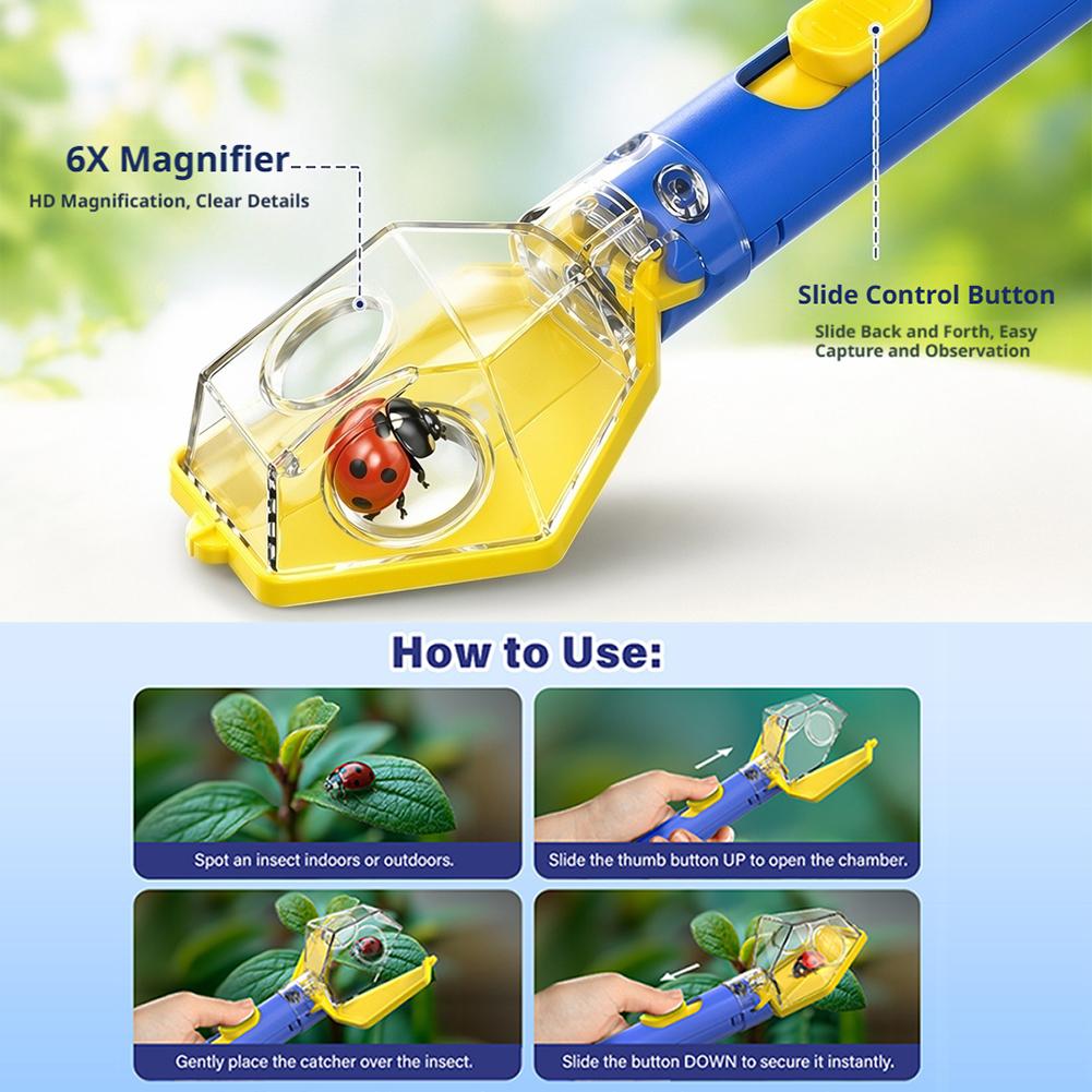 휴대용 곤충 채집기 뷰어 도구 6배율 돋보기 어린이 친 - Gardening Tools Kit For Kids 리뷰 및 가격