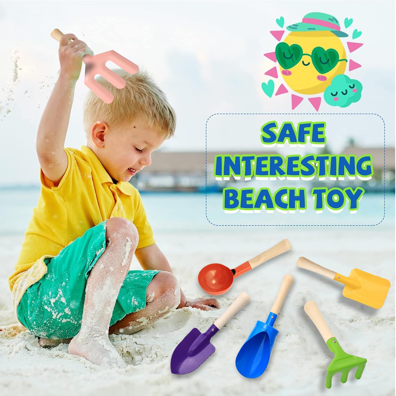 다채로운 6pcs 다기능 어린이 원예 도구 세트 삽 갈 - Gardening Tools Kit For Kids 리뷰 및 가격