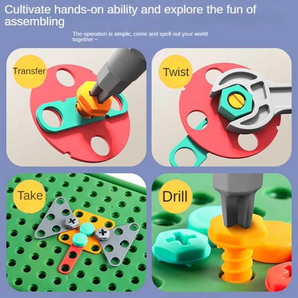 450피스 어린이 STEM 드릴 세트 창의 모자이크 퍼 - Gardening Tools Kit For Kids 리뷰 및 가격
